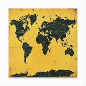 World Map Art 6 Canvas Print