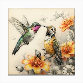 Hummingbirds 6 Canvas Print