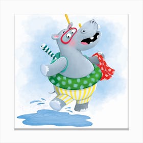 Hippo Canvas Print