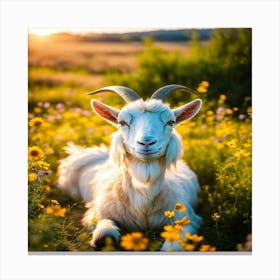Goat In The Meadow 1 Canvas Print