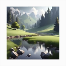 Landscape Painting 112 Canvas Print