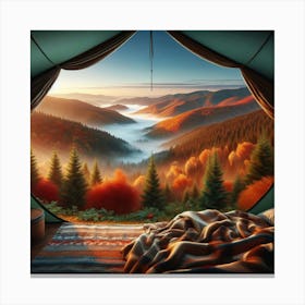 View From Inside A Tent Canvas Print