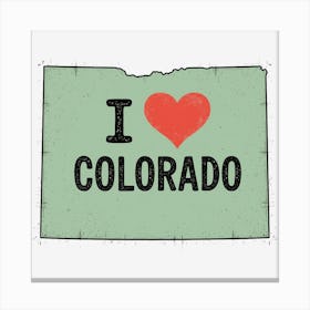 I Love Colorado Canvas Print