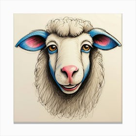 Sheep Head Canvas Print