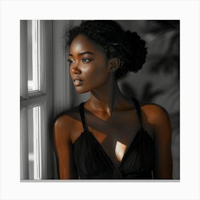 Beautiful Black Woman Canvas Print