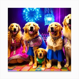 The Bollywood Dog Dancers Canvas Print