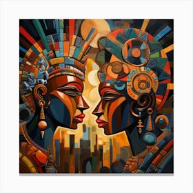 Two African Women 8 Canvas Print