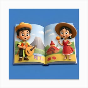 Book Illustration Canvas Print