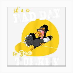 Funny Turkey Running Happy Thanksgiving Kids & Men Canvas Print