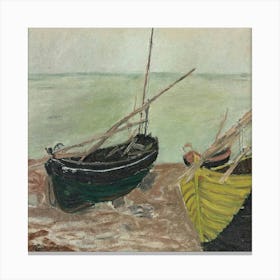 Étude De Bateaux Sur La Plage D’Étretat (1885) Canvas Print