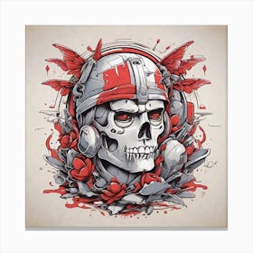 Skull T-Shirt 1 Canvas Print