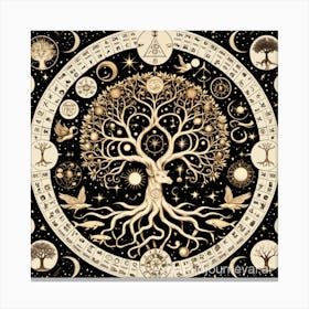 Astral Tree Of Life Canvas Print