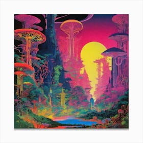 Psychedelic Forest 1 Canvas Print