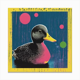 Geometric Colourful Duck 3 Canvas Print