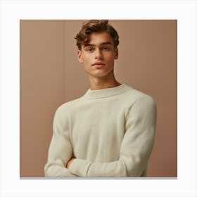 Portrait Of A Man In A Sweater Canvas Print