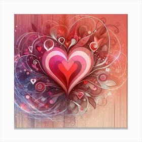 Valentine's Day, hearts 1 Canvas Print