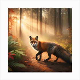 Red Fox In The Forest Canvas Print