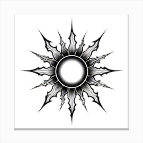 Sunburst Tattoo 2 Canvas Print