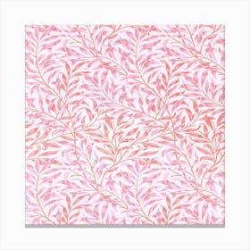 Pink And White Floral Pattern Canvas Print