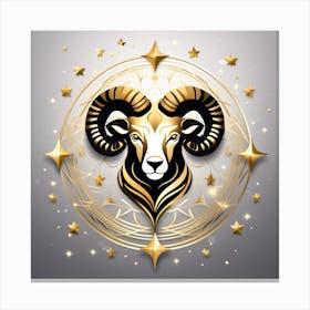 Zodiac symbol, Aries Canvas Print