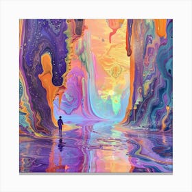 Psychedelic Cave Canvas Print