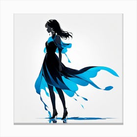 Silhouette Of A Woman art print 5 Canvas Print