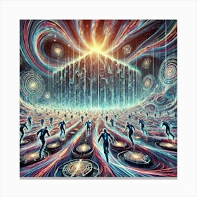 A Mesmerizing Depiction Of Temporal Distortion Fie Canvas Print