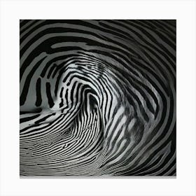 Firefly Zebra, Optical, Illusion, Black, White, Stripes, Horizontal, Mesmerizing, Captivating, Backd (8) Canvas Print