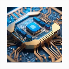 Cpu chip 3 Canvas Print