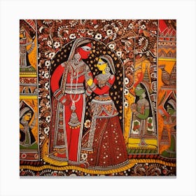 Indian Folk By artistai Canvas Print