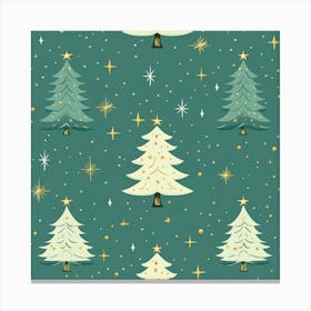 Christmas Tree Seamless Pattern Canvas Print