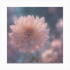 Dreamy Portrait Of A Cute Flower In Magical Scenery, Pastel Aesthetic, Surreal Art, Hd, Fantasy, Fai Canvas Print