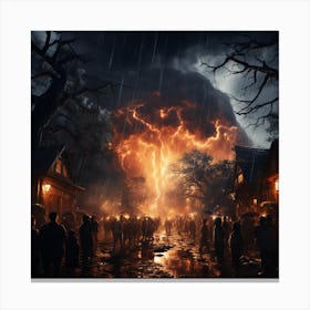 Rain Of Thunder Upon The Town Canvas Print