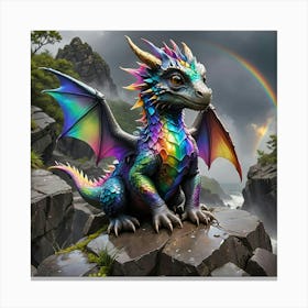 rainbow dragon Canvas Print