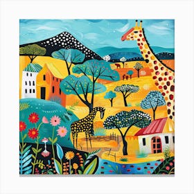 Kids Travel Illustration Kenya 2 Canvas Print