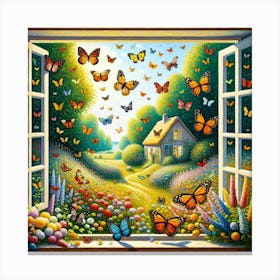 Butterfly Garden Canvas Print