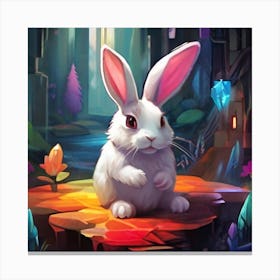 Rabbit In The Forest Canvas Print