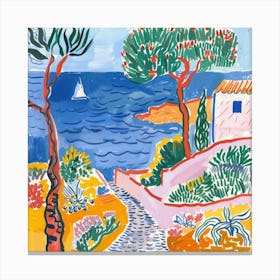 Seaside Doodle Matisse Style 4 Canvas Print