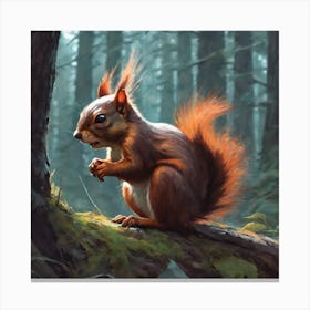 Red Squirrel 3 Canvas Print