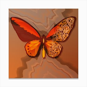 Mechanical Butterfly The Wallace S Golden Birdwing Techno Ornithoptera Croesus Fiery Canvas Print