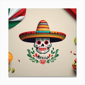 Mexican Skull 83 Canvas Print