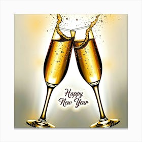 Happy New Year Canvas Print