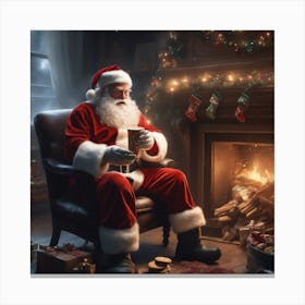 Christmas Santa 33 Canvas Print