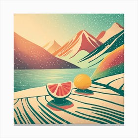 Lemons In The Snow Canvas Print