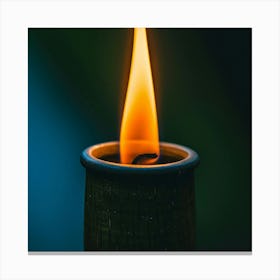 Lit Candle Canvas Print