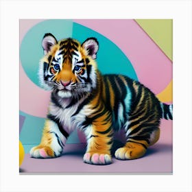 Tiger Cub pastels Canvas Print