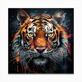 Grafitti Tiger Canvas Print