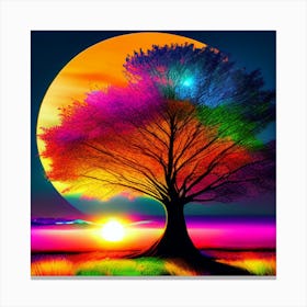 Colorful Tree Canvas Print