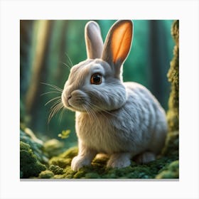 Rabbit In The Forest 64 Canvas Print