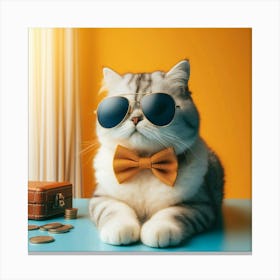 Cat In Sunglasses 3 Canvas Print